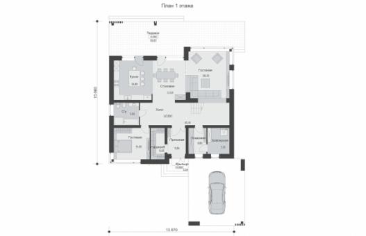 Двухэтажный дом с четырьмя спальнями, террасой и балконом